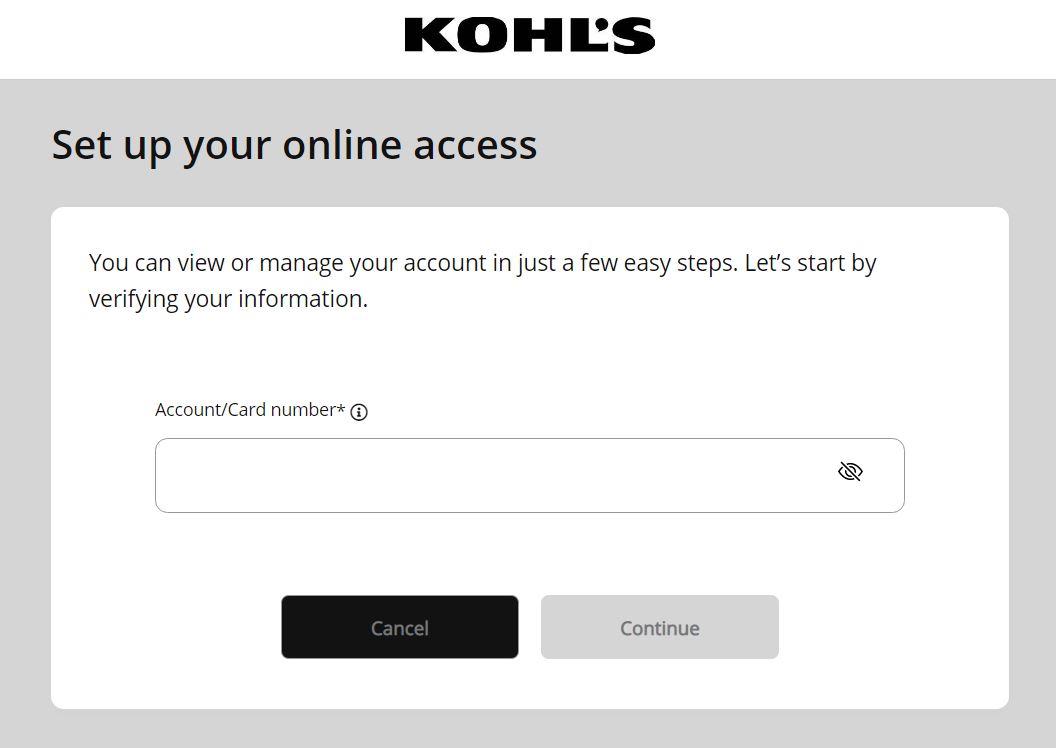 Register at My Kohl’s Credit Card Account Online