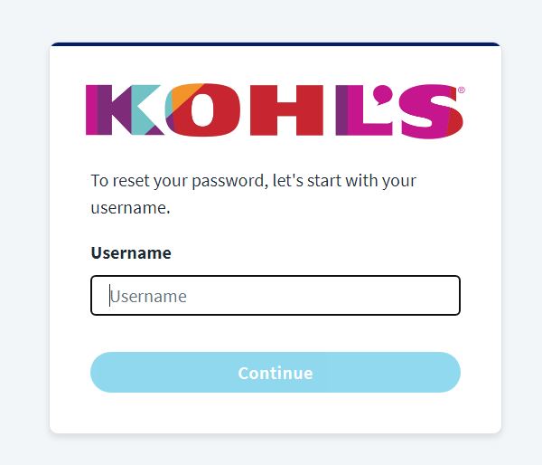 Reset MyHR Kohls Login Password