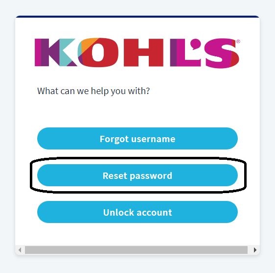 Reset MyHR Kohls Login Password